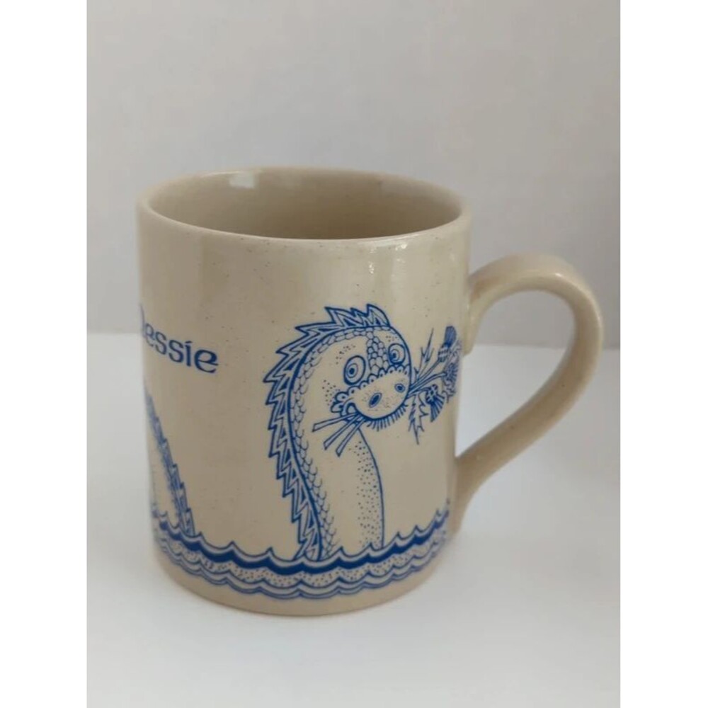 Set of 3 Vntg. Nessie Coffee Mugs Loch Ness Made In Scotland Mclaggan Smith EUC